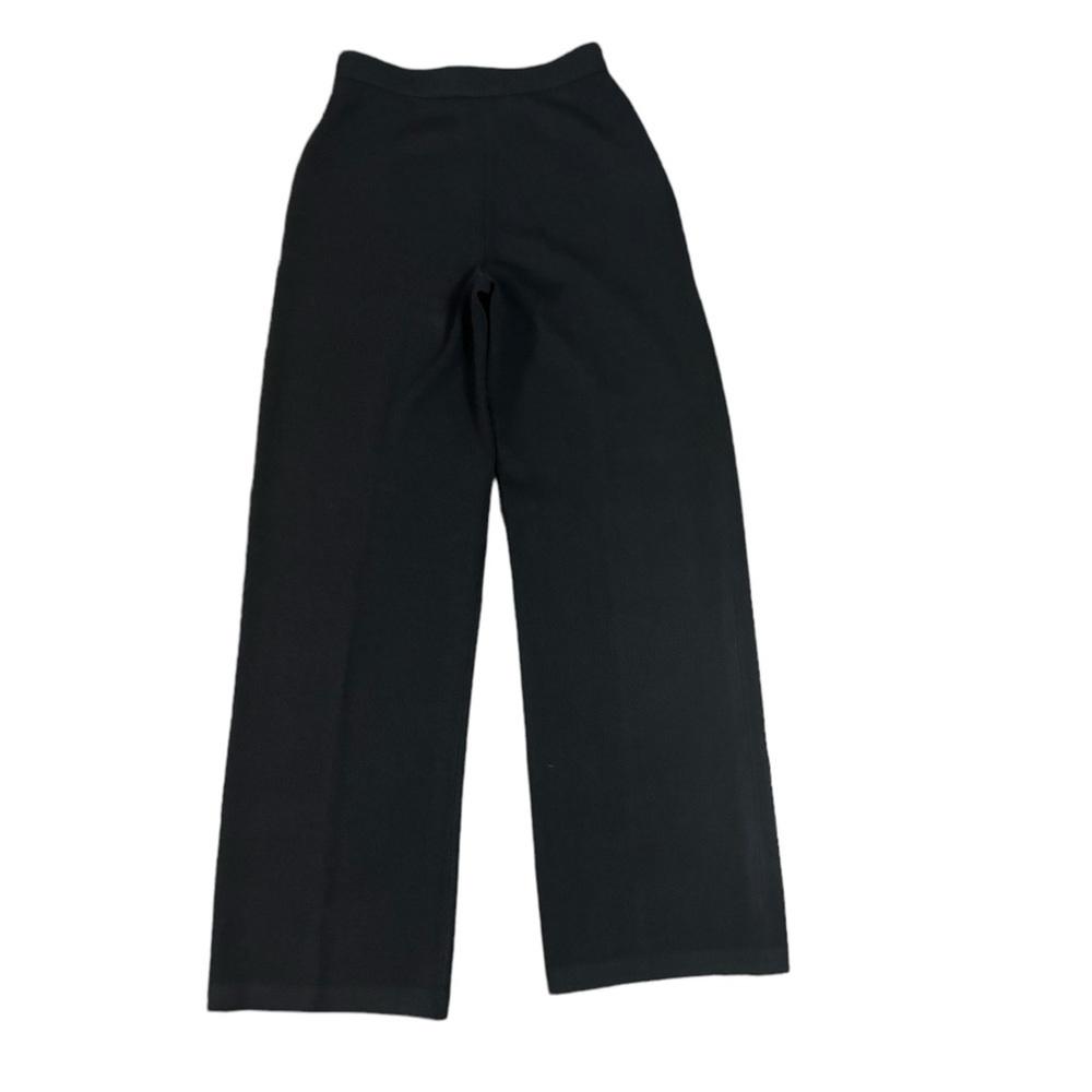 St. John Collection Santana Knit Black Wide Leg Pants size 2